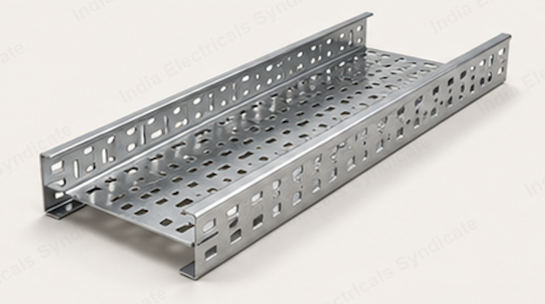 Hot-dip galvanized perforated cable tray manufactured by India Electricals Syndicate, Howrah