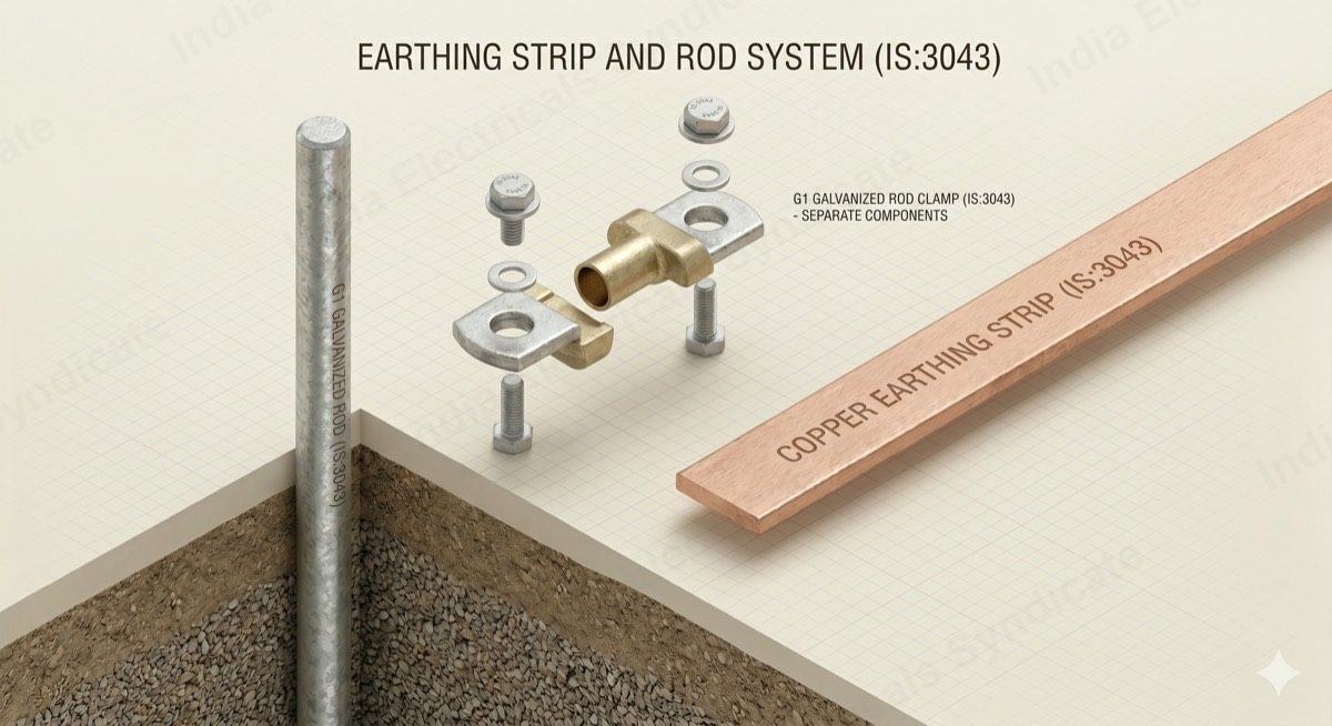 Earthing Strip & Rod System — manufactured by India Electricals Syndicate, Howrah