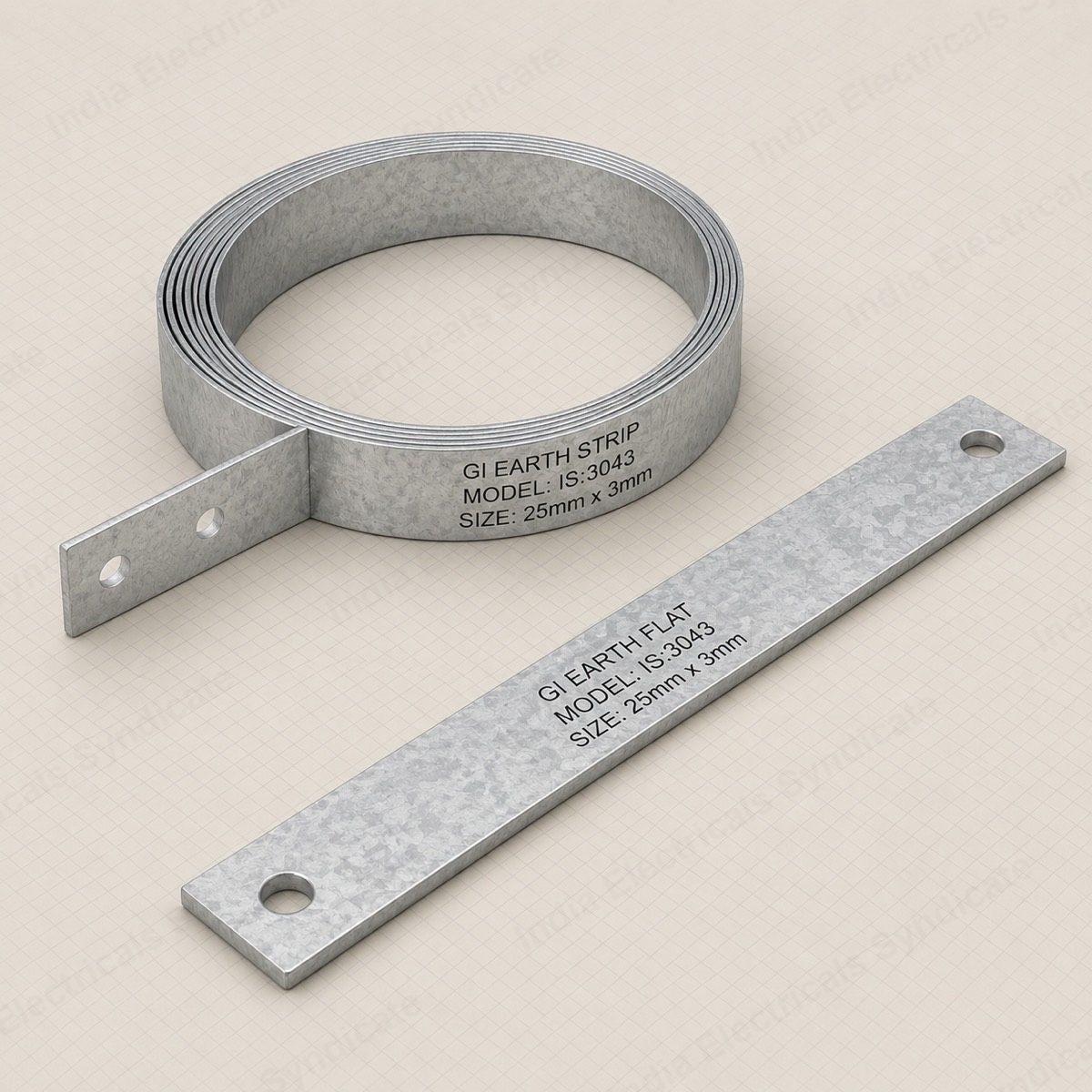 GI Earth Strip & Flat — manufactured by India Electricals Syndicate, Howrah