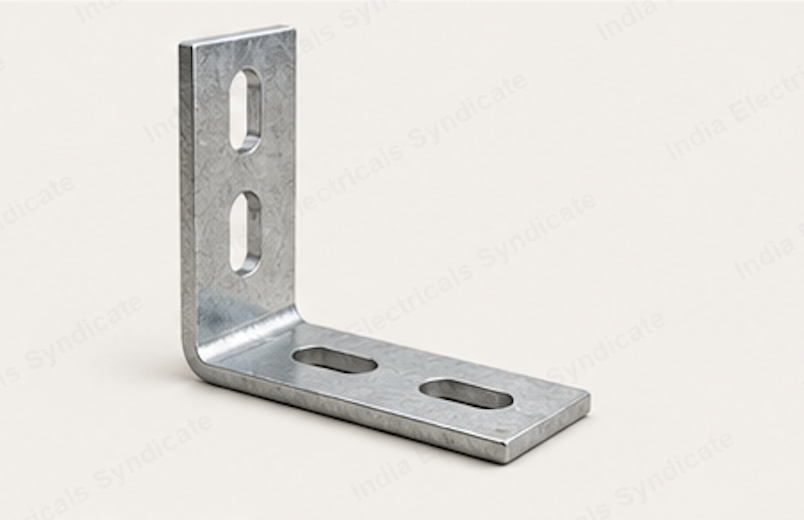 Hot-dip galvanized GI angle bracket fabrication — India Electricals Syndicate, Howrah